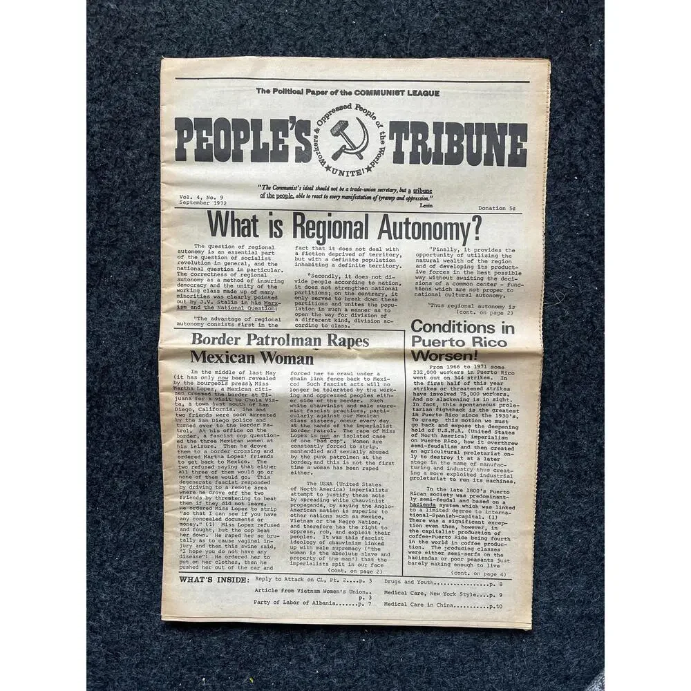 1975 US Race Relations, Propaganda Newspaper, Vintage Communist Art, USSR Sovie